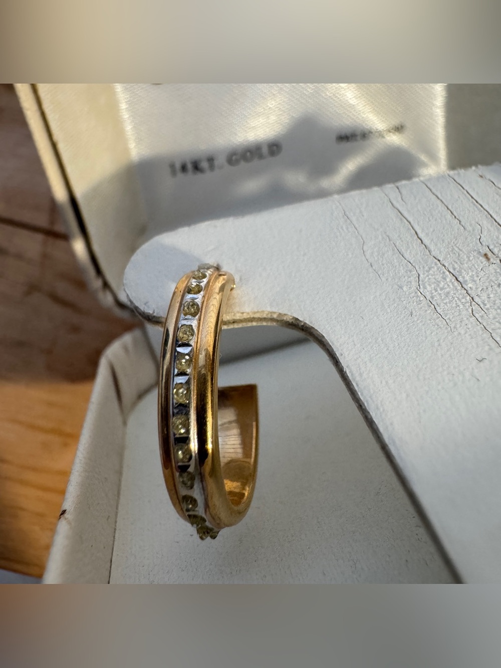 Diamond Fascination 14K Yellow Gold Diamond Accent Hoop Earrings - Picture 10 of 12